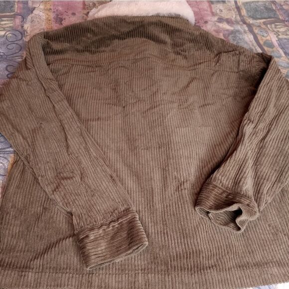 White Crow Womens Jacket Small S Corduroy Long Sleeve Button Up Olive Pockets. - Picture 11 of 12